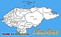 Mapa División Política de Honduras